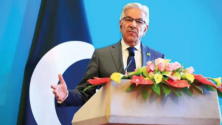Pakistan's defensse minister Khaja Muhammad Asif